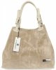Bőr táska shopper bag Vittoria Gotti bézs V692754